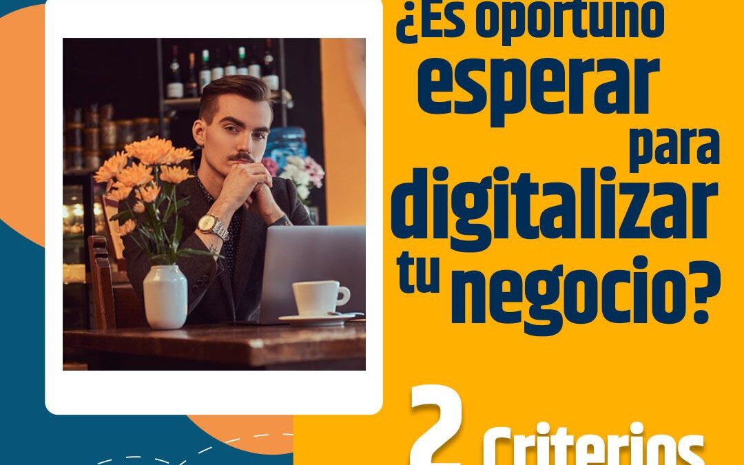 2 criterios acerca de si es oportuno esperar a digitalizar tu negocio